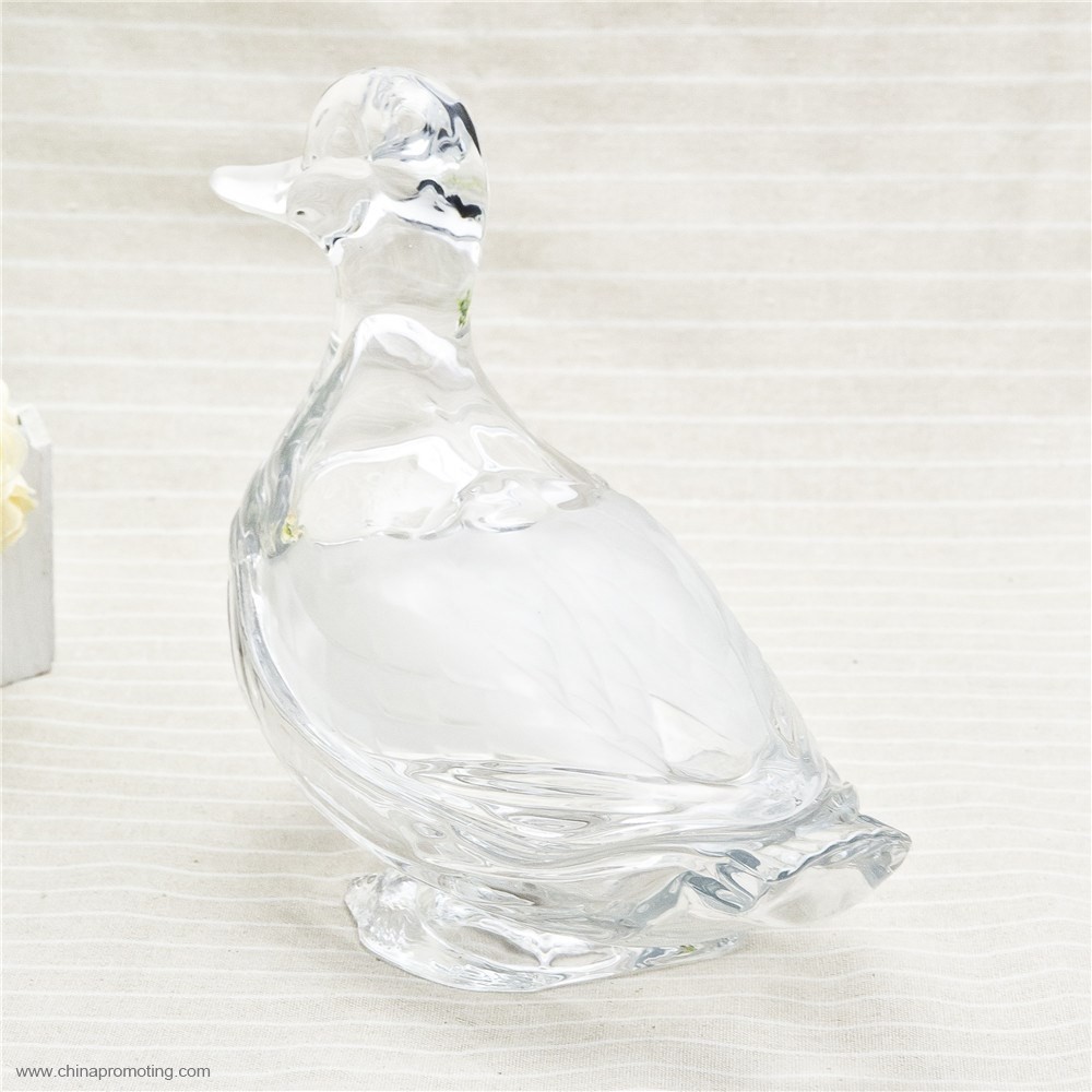 duck shape glass jar 