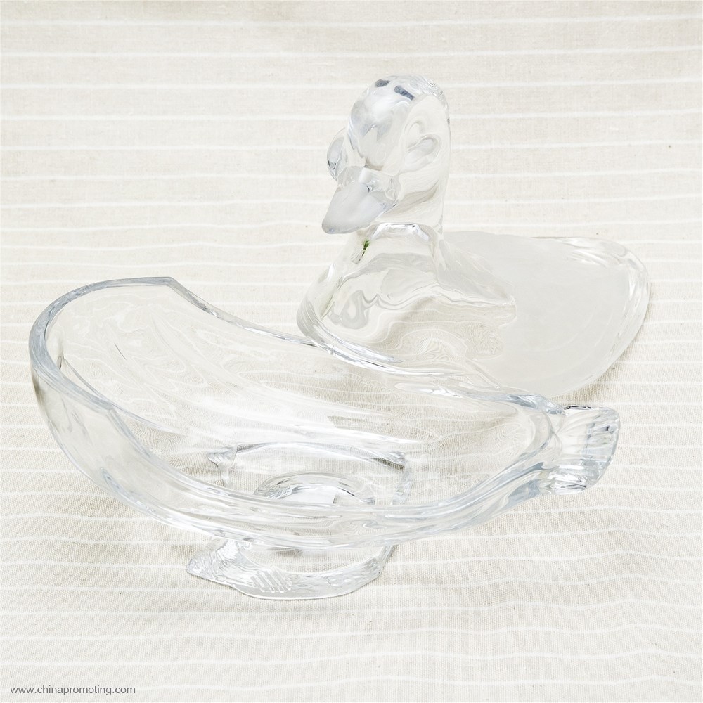 duck shape glass jar 