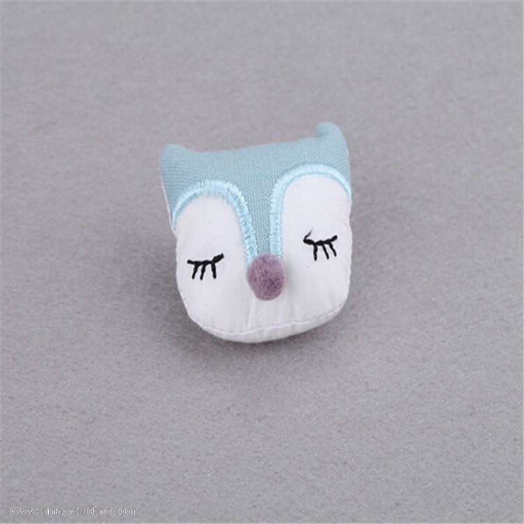 Mini Fox Face Fabric Badge Lapel Pins