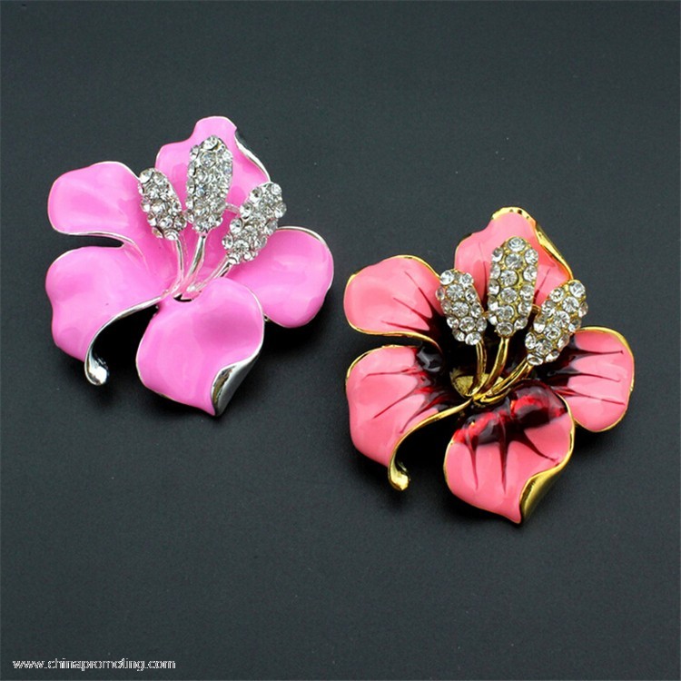Orchid Shape Badge Lapel Pins