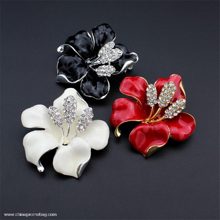 Orchid Shape Badge Lapel Pins