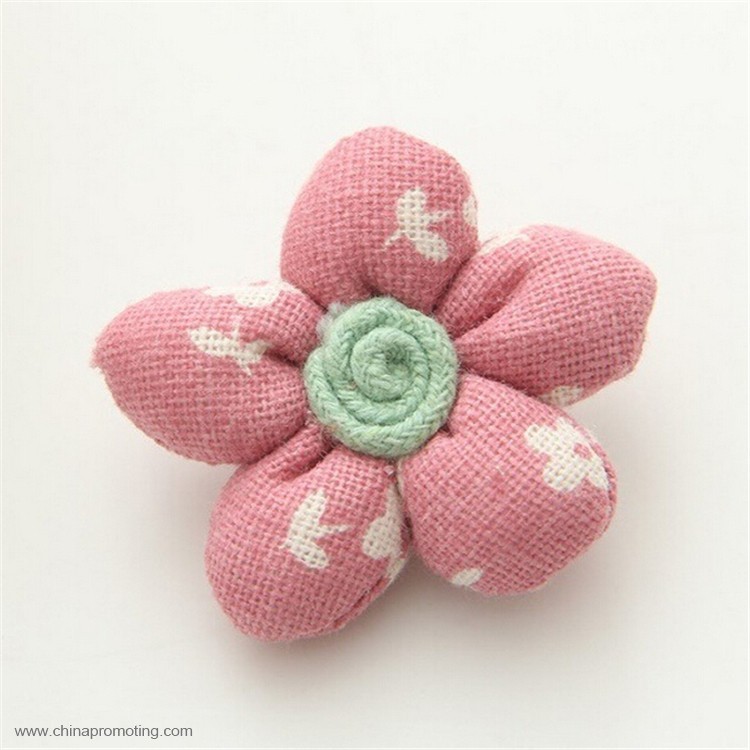 Mini Fabric Flower Badge Pin