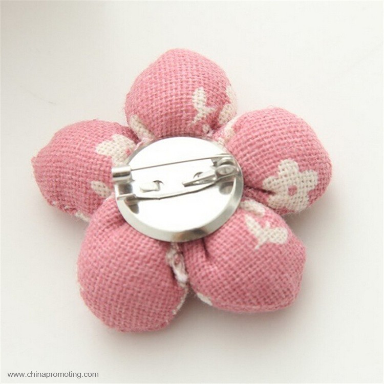Mini Fabric Flower Badge Pin