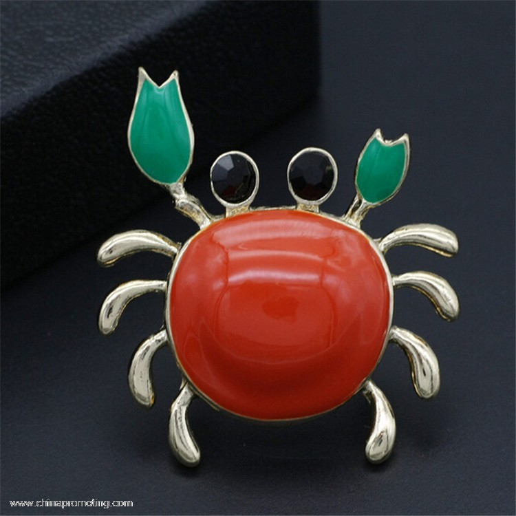 Crab Shape Lapel Badge Pins