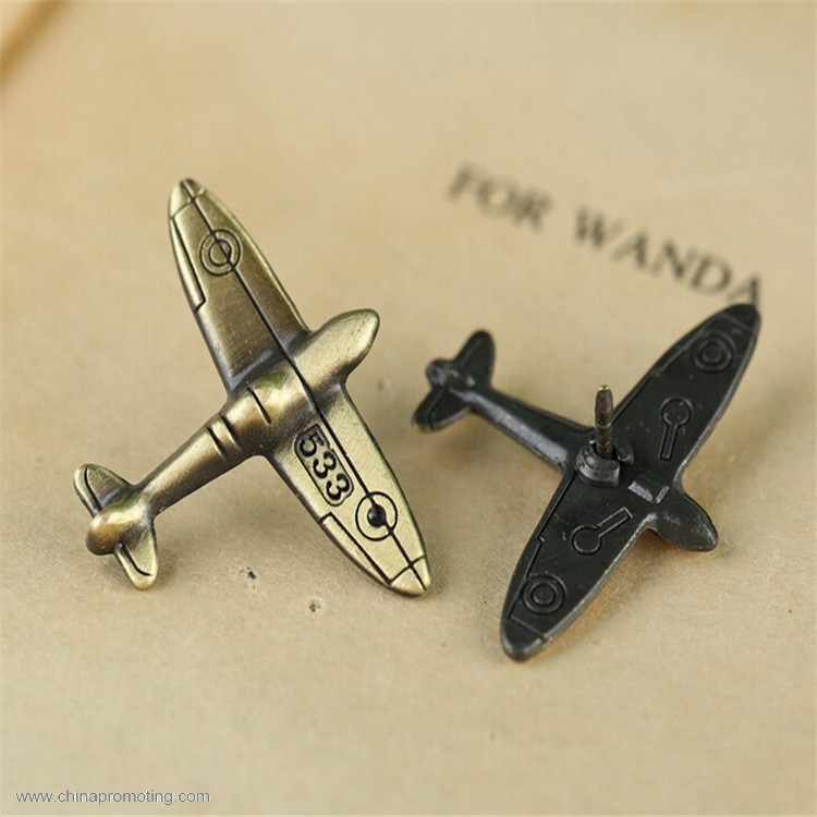 Plane Shape Lapel Badge Pins