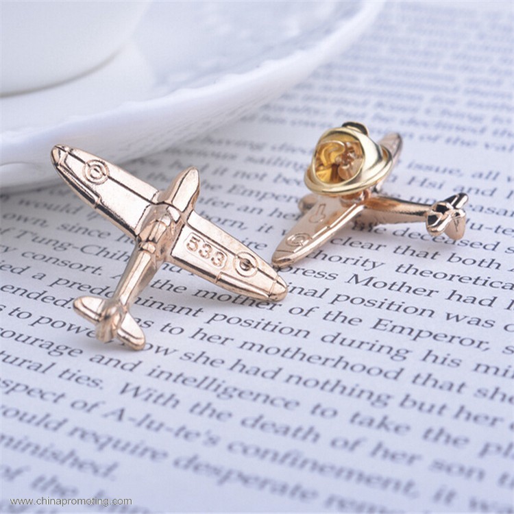 Plane Shape Lapel Badge Pins