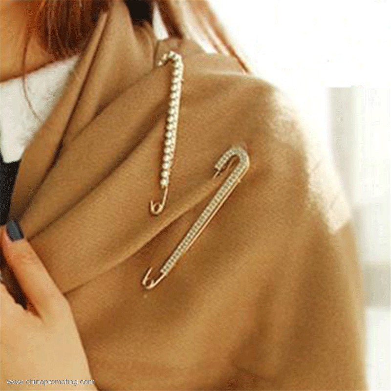 crystal scarf brooch pin
