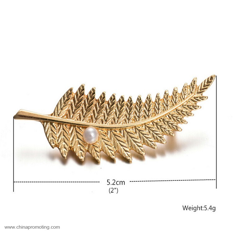  Leaf Beads Metal Badge Lapel Pin