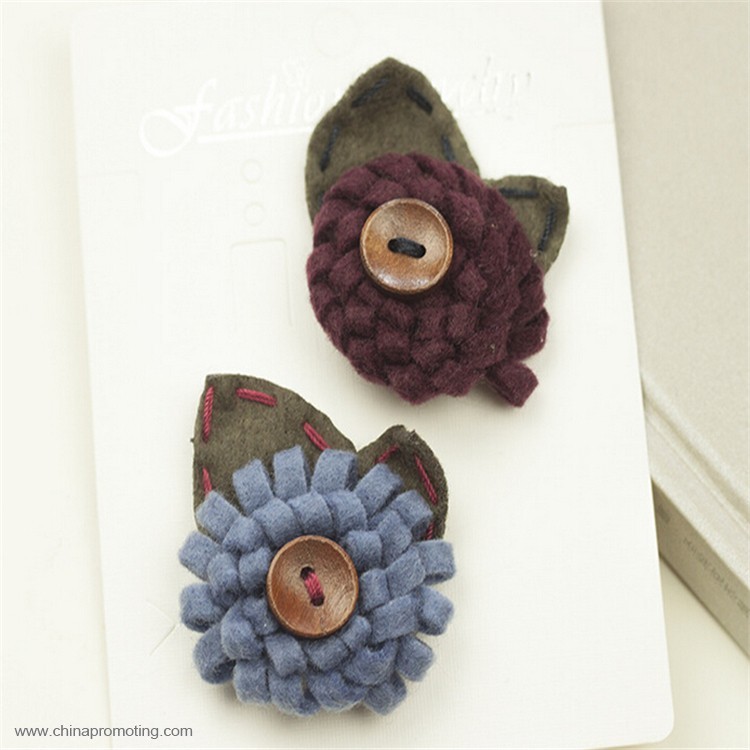 Fabric Flower Perdant Badge Pin 