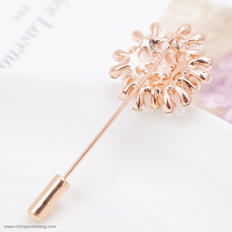  rhinestone metal lapel pin