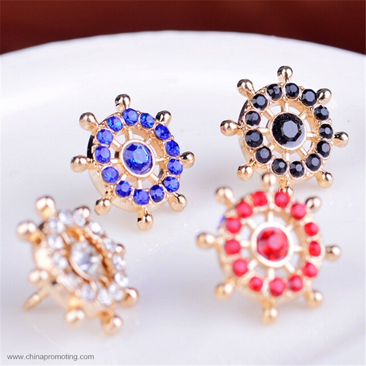 Crystal Material Lapel Button Pin