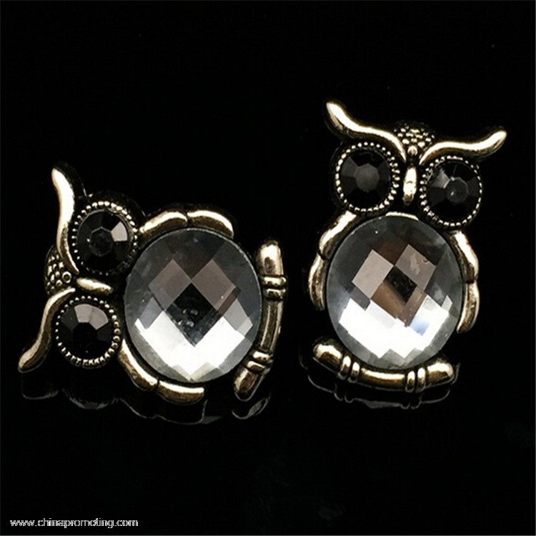  Crystal Owl Shape Charming Pins 