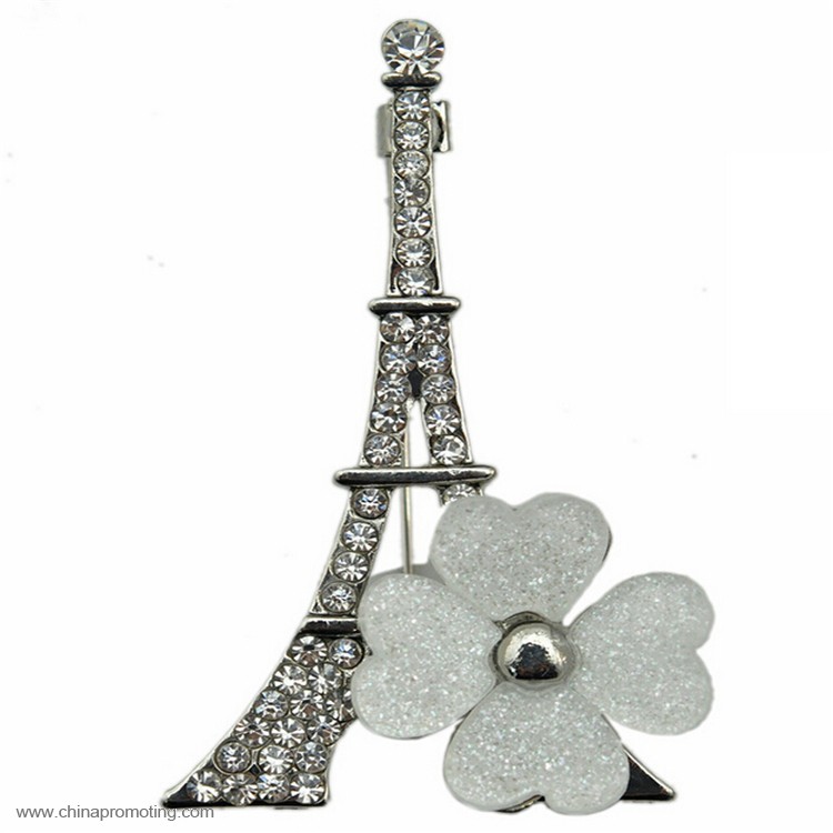 Crystal Eiffel Tower Lapel Pin 