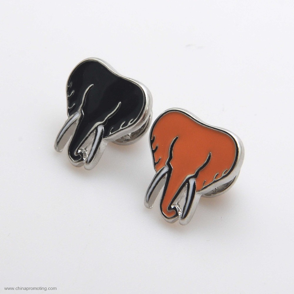 Elephent shape enamel pins