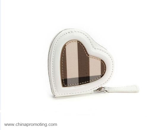 heart shape coin purse with zipper