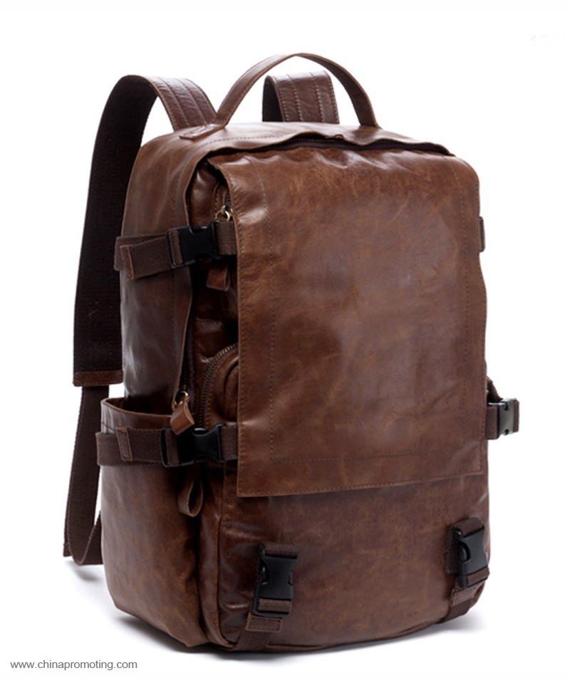 PU leather backpack