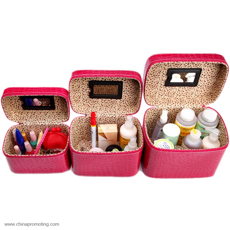 pu leather beauty vanity makeup case