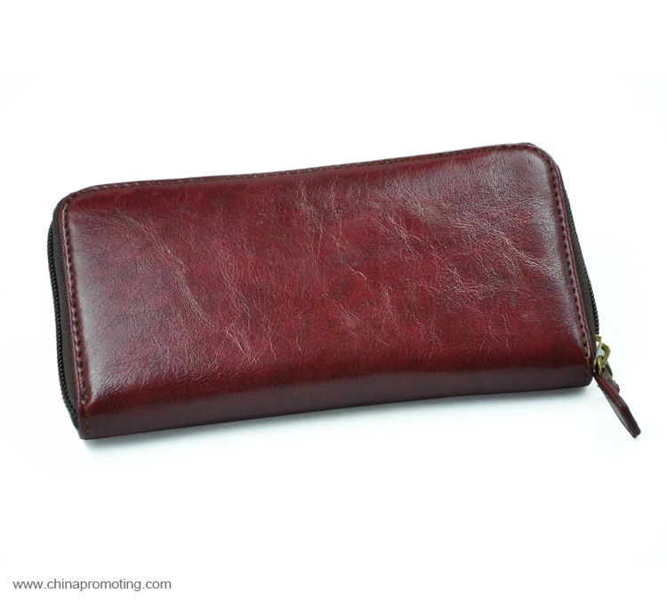  zipper ladies leather wallets