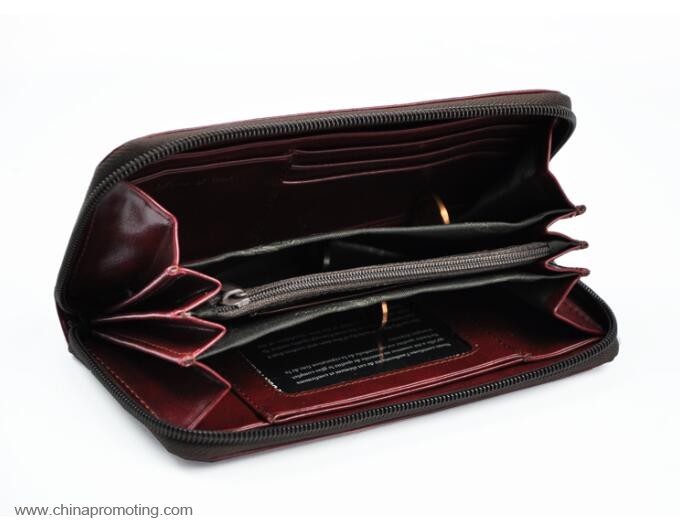  zipper ladies leather wallets