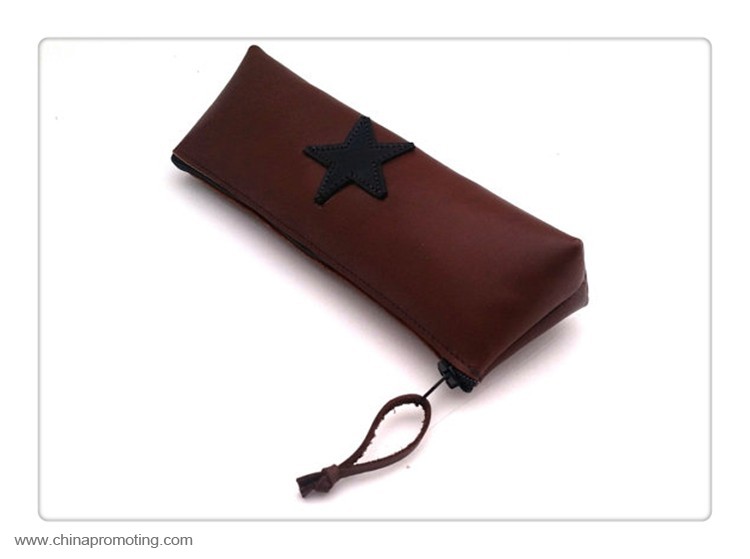  Leather Pencil Case with Zipper