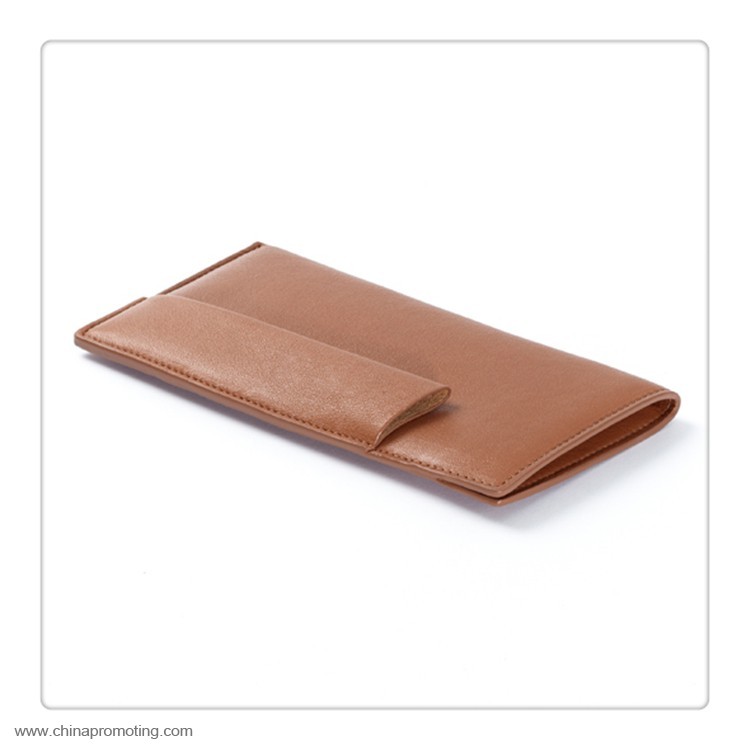 Leather Pencil Case with Compartments