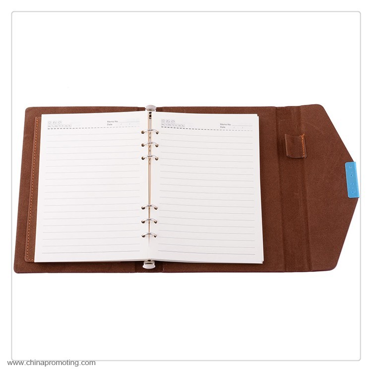 Leather Cover Ring Binder Diary