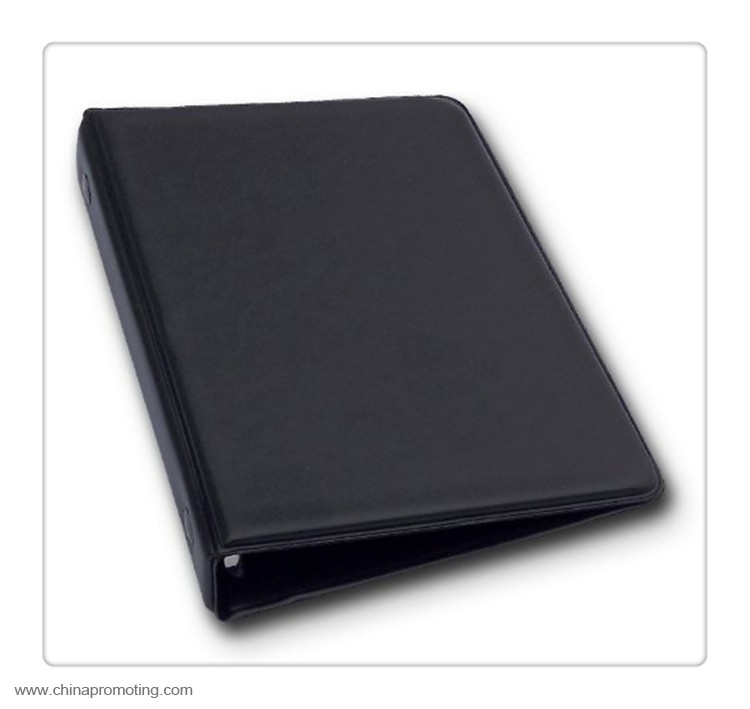 Leather Black Folder Shape 6-Ring Binder