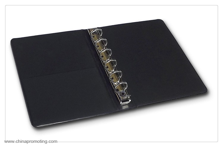 Leather Black Folder Shape 6-Ring Binder