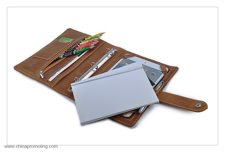 A4 Leather Portfolio Folders with ipad Business Case